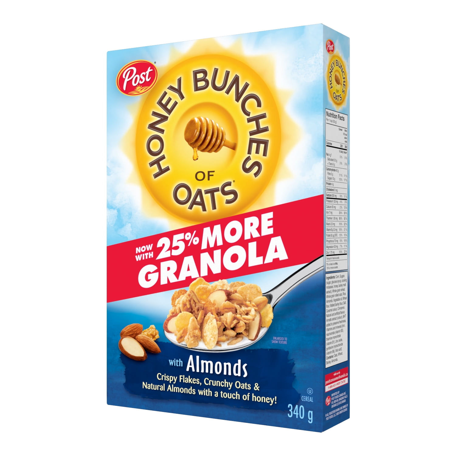 Post Honey Bunches of Oats With Almond Cereal, Post Honey Bunches of Oats With Almond Cereal 340g