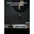 thumbnail image 4 of Adjustable Metal Table Lamp, Large Size Max Height 29.7", E26 Base, Swing Arm Desk Light with Wooden Accent, Black, 4 of 8