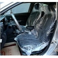 thumbnail image 1 of 20pcs Car Disposable Plastic Seat Cover Disposable Clear Protective Films Waterproof Oil-proof Dust-proof, 1 of 4