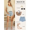 thumbnail image 4 of Eytino Tops for Women Cute Sleeveless Tank Tops Ruffle Summer Solid Color Chiffon Blouses Top Shirts, 4 of 13