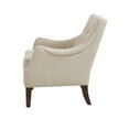 thumbnail image 5 of Madison Park Qwen 33.5" Fabric and Solid Wood Button Tufted Accent Chair - Beige, 5 of 5