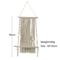 thumbnail image 2 of Estante para colgar en la pared, estantes de pared con cuerda tejida hecha a mano, para cocina, baño, almacenamiento en el hogar, estante flotante de pared para plantas de interior, 2 of 5