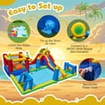 thumbnail image 5 of Airfind 9-in-1 Inflatable Water Slide Jumping Castle with Climbing Wall, Basketball Hoop, Football Goals & Volleyball Net, 197"x161"x75" for Kids 3-12, 5 of 9