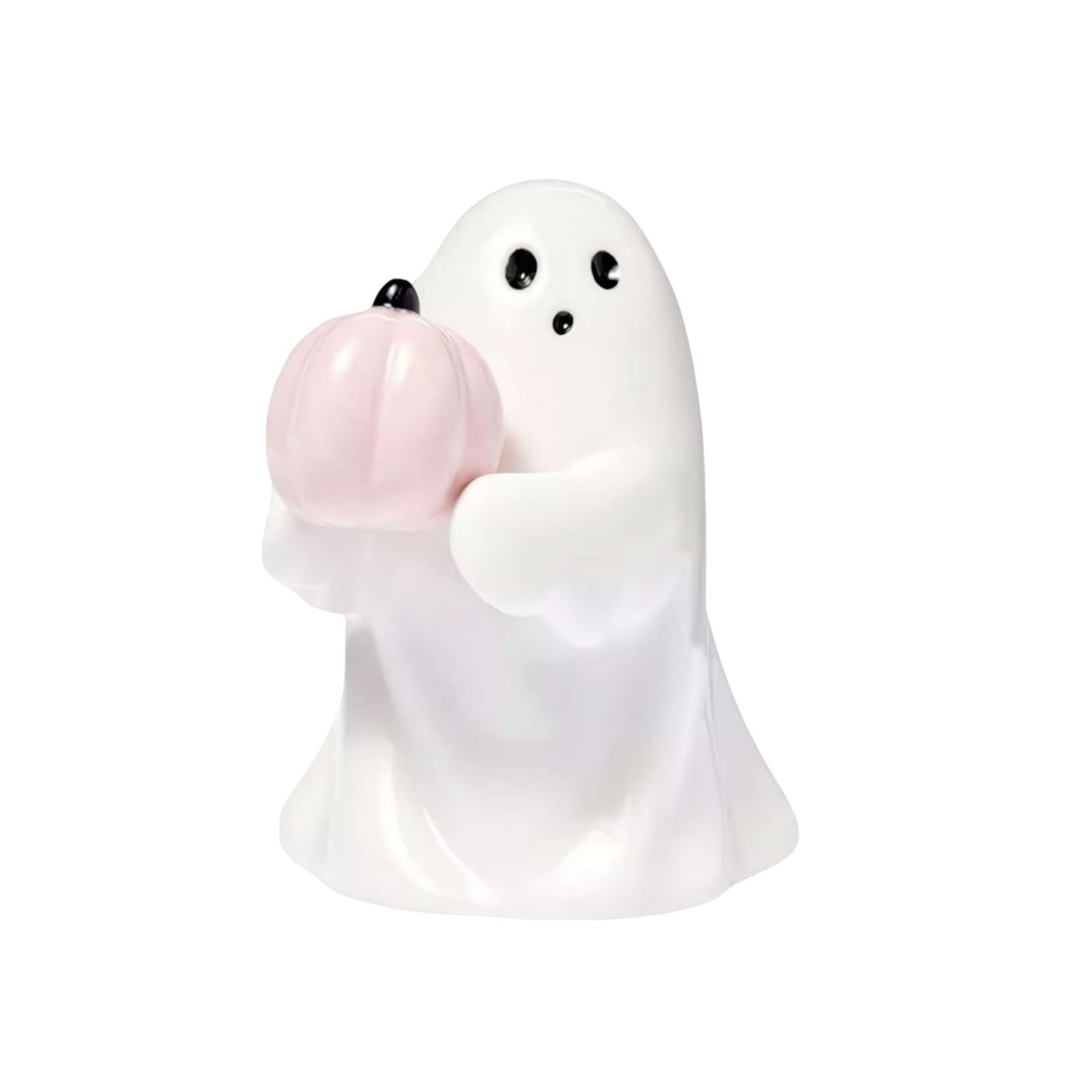 Halloween Ghost Figurine Set Resin Spooky Character Statues Pumpkin Holding Tabletop Ornaments Cute Gothic Holiday Decor Shelf Mantel Desktop Display Indoor Party Decoration