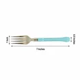 thumbnail image 6 of 24 Metallic Gold Blue 7" Forks Plastic Handle Disposable Party Home Supplies, 6 of 6