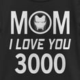thumbnail image 2 of Girl's Marvel Mom I Love You 300 Iron Man Badge  Graphic Tee Black X Small, 2 of 4