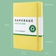thumbnail image 2 of Cuaderno notas forrado reciclado PAPERAGE Tapa dura cierre elástico marcador Papel reciclado Amarillo rayado 5.7x8', 2 of 3