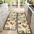 thumbnail image 4 of Kitchen Rugs Sets Of 2,Brown Mushroom Label Light Pattern Anti Fatigue Kitchen Mat Rugs Non Slip Washable,Decorative Kitchen Floor Mats for Kitchen,Sink,Laundry,17"x47"+17"x47", 4 of 5