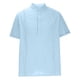 thumbnail image 5 of Playera Elvqul Hombre Azul Celeste Lino Manga Corta sin Estampado Algodón Economicas Cuello Redondo Abotonada, 5 of 6