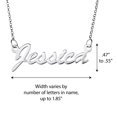 thumbnail image 5 of Personalized Planet Women's Silvertone or Goldtone Nameplate Necklace, 18", 5 of 5