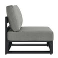 thumbnail image 3 of Tahoe Outdoor Patio Powder-Coated Aluminum Modular Armless Chair in Gray Gray, 3 of 9