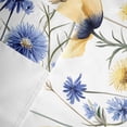 thumbnail image 6 of Spring Floral Valances for Windows Vintage Blue Yellow Flowers Wheat Leaf Country Rod Pocket Curtain Valance Window Treatment Short Curtains for Kitchen Living Room, 60"x14", 6 of 9