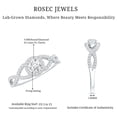 thumbnail image 5 of Rosec Jewels Lab Created Diamond Engagement Ring for Women - Designer Ring - EF-VS Quality, 925 Sterling Silver, US 4.00, 5 of 6