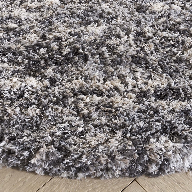 SAFAVIEH Iceland Hannah Abstract Shag Area Rug, Grey/Dark Grey, 4