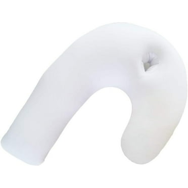FXYSide Sleeper Support Pillow with Ear Hole, J Shaped Body Pillow for Side Sleeping, Pillow with U Shaped Contoured Support for Neck, Back, and Shoulder Pain Relief, Correct Spine(#1)-1009