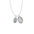 thumbnail image 2 of Delight Jewelry Silvertone Light Blue Baby Shoe with Crystal Strap Best Mom Ever Charm Necklace, 2 of 4