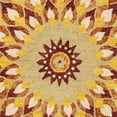 thumbnail image 5 of Safavieh Novelty 5' Round Hand Tufted Wool Rug in Rust and Gold, 5 of 6