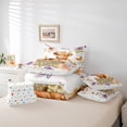 thumbnail image 6 of jejeloiu Rustic Plant Floral 7-Piece Bedding Comforter Set Kids,Cute Farm Highland Cow King Bedding Sets,Reversible, 6 of 7