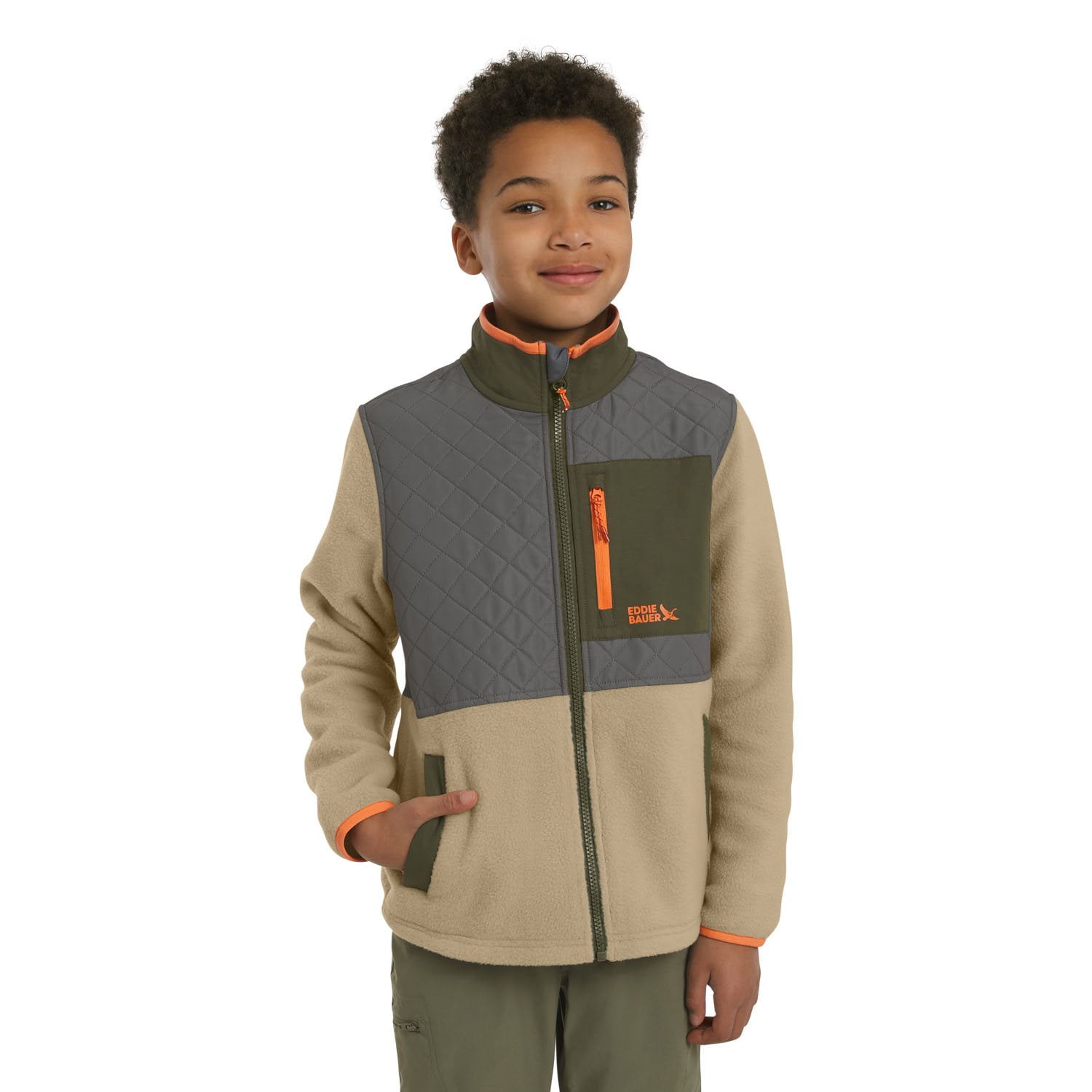 Eddie Bauer Kids' Zip Up - Kids' Full Zip Ultra Soft Sherpa Fleece