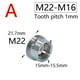 thumbnail image 3 of Acoplador de grifo de agua M16 M18 M20 M22 M24 M28 Conector de rosca para burbujeador Accesorios de cocina y baño Plata, 3 of 3