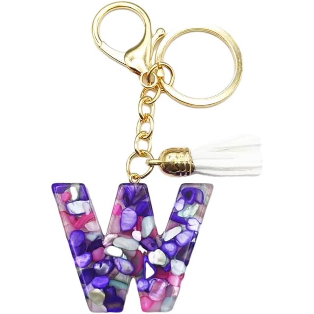 Letter Keychain,26 Letters A-Z Decorative Letter Keychain,Name Keychain for Women Girls Men Teenager Gift