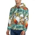 thumbnail image 3 of Cauagu Seashell On The Beach for Men's Pullover Hooded Sweatshirt Athletic Casual Hoodie Aautumn Hoodie Sweatshirt for Men Pullover Casual Hooded Sweatshirt-Small, 3 of 7