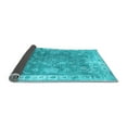 thumbnail image 2 of Ahgly Company Indoor Round Abstract Light Blue Contemporary Area Rugs, 5' Round, 2 of 4