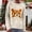 ZA Beige, variant on Sweaters for Women Trendy Lobster Print Crew Neck Long Sleeve Loose Knit Pullover Fun Unique Fall Winter Casual Comfortable Top Black L