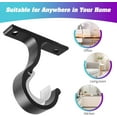 thumbnail image 2 of Genreen Curtain Rod Brackets Ceiling Ｍount and Ｗall Installation -Curtain Rod Brackets Ceiling Curtain Rod Brackets Rod Holders for 1 Inch Rod, Black Color, (Set of 4,Black), 2 of 7