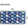 thumbnail image 3 of GZHJMY Kitchen Rugs,Blue Cute Christmas Snowman Non Slip Washable Cushioned Carpets Polyester AntiFatigue Comfort Porch Floor Mat Doormat Christmas Decoration, 39"x20", 3 of 7