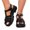 Black, variant on Women's Platform Follow Closed Toe Sandals Adjustable Buckle Ankle Strap Summer Gladiator Breathable Non-slip Ladies Wedge Caged Sandals
