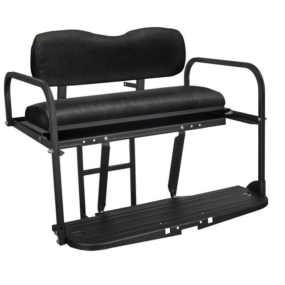 Gusto™ Club Car Precedent Golf Cart Rear Flip Seat Kit for 2004 and Up - Black