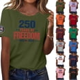 thumbnail image 4 of Women Independence Day T-shirt the 250th Anniversary Shirt for Women of The United States Casual Crew Neck Top Suitable for Celebrating American Anniversaries., 4 of 4
