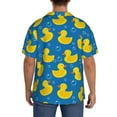 thumbnail image 3 of KLL Rubber Duck Print Men's Shirt Short Sleeve Button Down Summer Cuba Beach Shirts- 3X-Large, 3 of 5