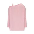 thumbnail image 4 of Uootdi Cold Gift Shoulder Sweaters for Women Fuzzy FleeceTrendy Pearl Decor Loose Long Sleeve Pullover Jumper Tops, 4 of 6