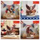 thumbnail image 5 of CaiYueKe 4th of July Ornament 2D Flat Acrylic Tabletop Ornament with Ameriacn Flag Eagle Designs Independence Day Present Home and Office Fourth of July Desktop Ornaments Decorations Supplies, 5 of 5