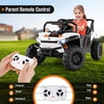 thumbnail image 2 of Gymax 12V Kids Ride on Truck w/Parental Remote 3 Speeds & Reverse Forward Function White, 2 of 9