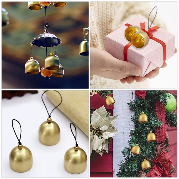 OULII 15pcs Mini Bell Craft Golden Brass For DIY Material Suitable For Craft Enthusiasts