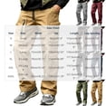 thumbnail image 3 of COSFO Tactical Cargo Pants for Men Waterproof Khaki Hiking Pants Straight Leg Relaxed Fit 6 Pockets Work Drawstring Men's Pants, 3 of 7