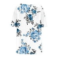 thumbnail image 5 of T-Shirts for Women Plus Size Casual Gradient Floral Printed Crewneck Short Sleeve Loose Comfy Blouse T-Shirts, 5 of 5