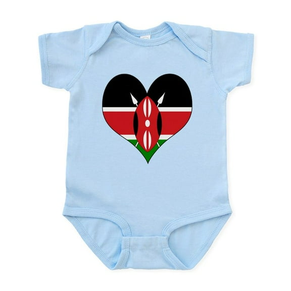 CafePress - I Love Kenya Infant Bodysuit - Baby Light Bodysuit, Size Newborn - 24 Months