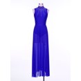 thumbnail image 3 of Raenseen Costume de Danse Lyrique Long Maxi pour Femmes Robe de Danse Moderne Contemporaine Sans Manches Tenue de Danse Bleue G, 3 of 7