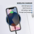 thumbnail image 2 of 15W Wireless Charger for iOS/Android Phones Fast Charging Pad Multi Protection 3~8mm Sensing Distance Through-Case, 2 of 8