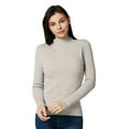thumbnail image 5 of Lightweight Ribbed Mock Turtleneck for Women-Slim Fit, 5 of 6