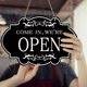 thumbnail image 3 of 2pcs Open And Closed Business Sign Retro Wooden Stores Hanging Sign Waterproof Double Sided Reversible Business Sign For Coffee Shop Door, 3 of 5
