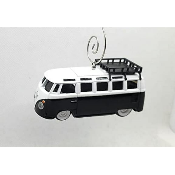 Christmas Ornament for Volkswagen Van Samba Black White