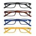 thumbnail image 2 of MODFANS Reading Glasses +0.50-4 Pairs Fashion Readers Narrow Frame Spring Hinge for Men Women, 2 of 5