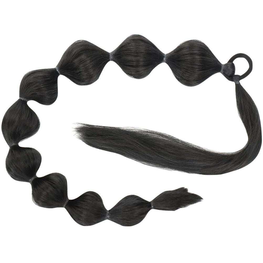 Afro Bubble Ponytail Extension Long Ponytail with Hair Tie Synthetic