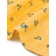 thumbnail image 5 of INSPIRAR CHIC Blusa de Algodón Floral con Cuello Peter Pan y Mangas Abullonadas para Mujeres, Ideal para el Verano, Casual, Talla XS, Amarillo y Púrpura, 5 of 6