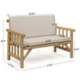 thumbnail image 7 of Ktaxon 4-Piece Outdoor Wood Conversation Set,Fir Wood Patio Sofa Set for Patio Garden Deck  Porch, White, 7 of 7